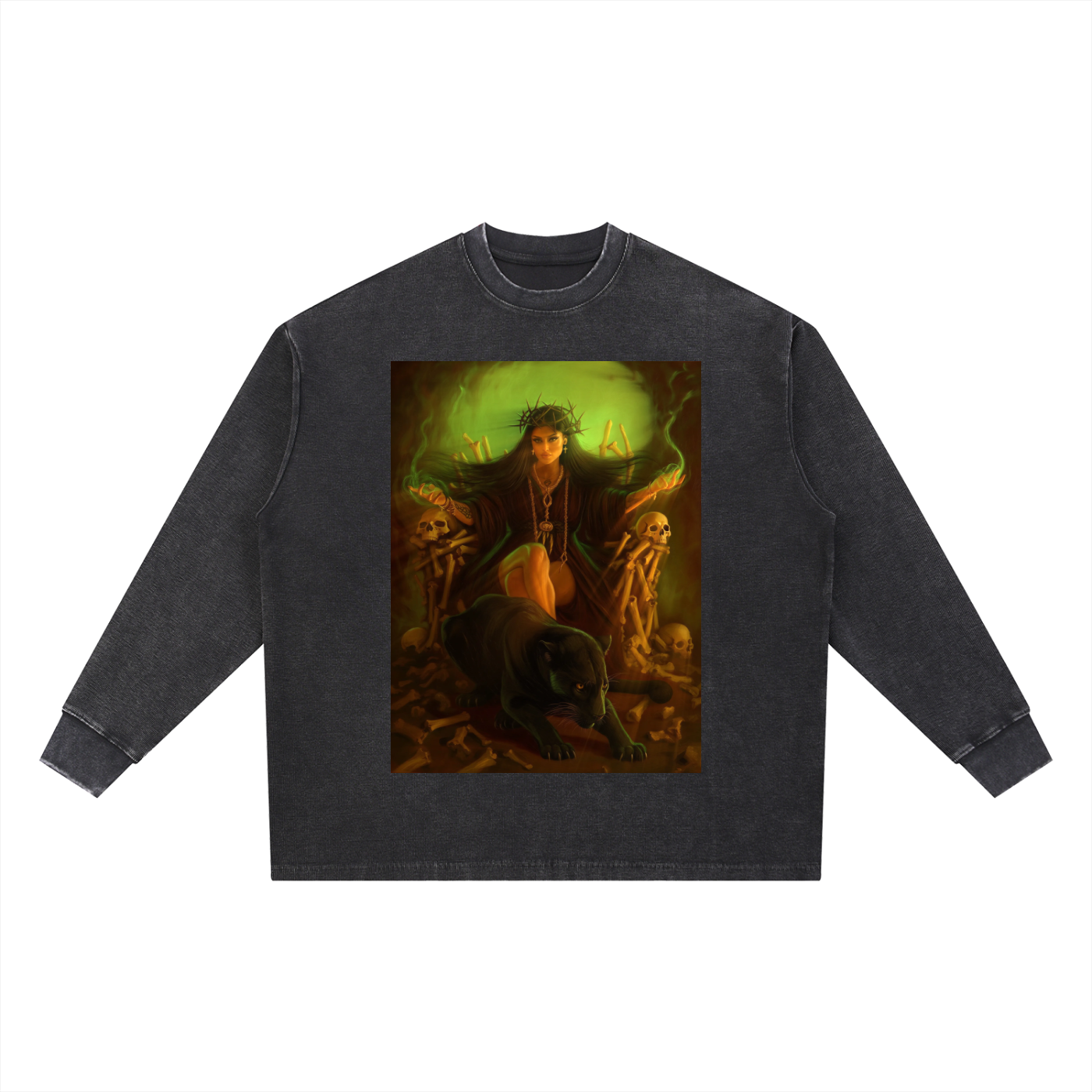 Frank Frazetta Fantasy Oversized T-Shirt | Mineral Wash Waffle Cotton Blend