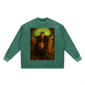 Frank Frazetta Fantasy Oversized T-Shirt | Mineral Wash Waffle Cotton Blend