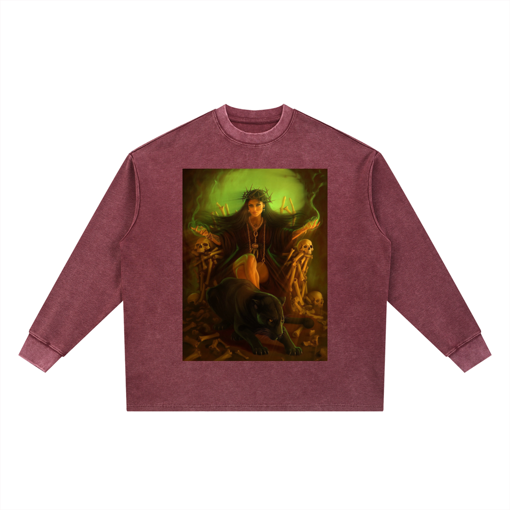 Frank Frazetta Fantasy Oversized T-Shirt | Mineral Wash Waffle Cotton Blend